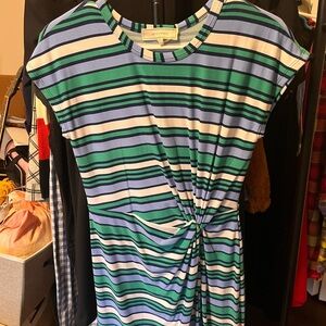 Striped Blue and Green Dress